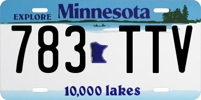 MN license plate 783TTV