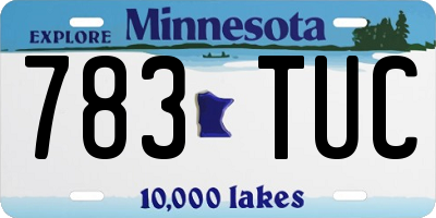MN license plate 783TUC
