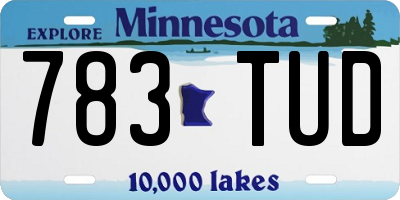 MN license plate 783TUD