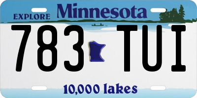 MN license plate 783TUI