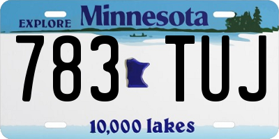 MN license plate 783TUJ