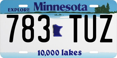 MN license plate 783TUZ