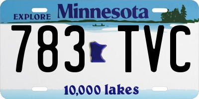 MN license plate 783TVC
