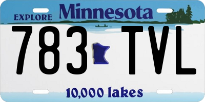 MN license plate 783TVL