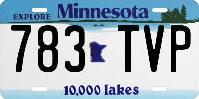 MN license plate 783TVP