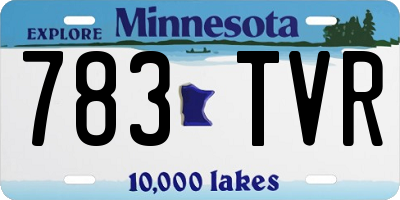 MN license plate 783TVR