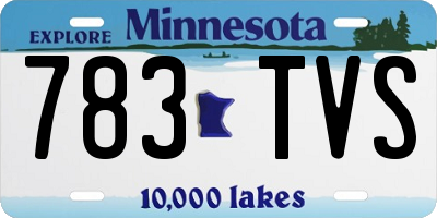 MN license plate 783TVS