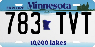 MN license plate 783TVT