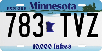 MN license plate 783TVZ