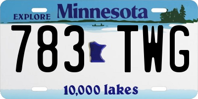 MN license plate 783TWG