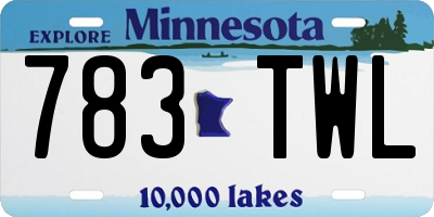 MN license plate 783TWL