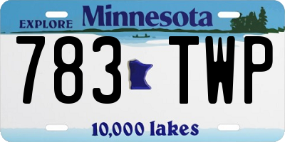 MN license plate 783TWP