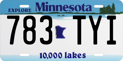MN license plate 783TYI