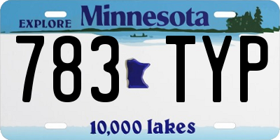 MN license plate 783TYP