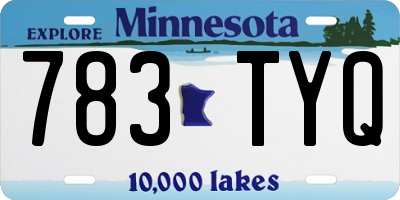 MN license plate 783TYQ