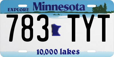 MN license plate 783TYT