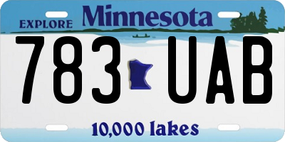 MN license plate 783UAB