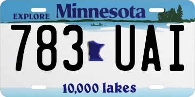 MN license plate 783UAI