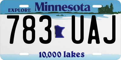 MN license plate 783UAJ