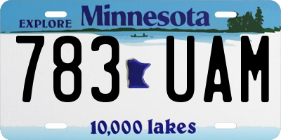 MN license plate 783UAM