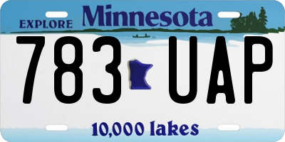 MN license plate 783UAP