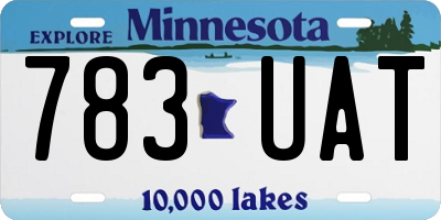 MN license plate 783UAT