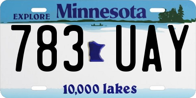 MN license plate 783UAY