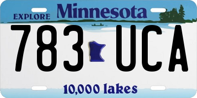MN license plate 783UCA