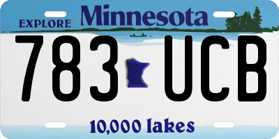 MN license plate 783UCB