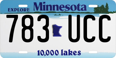 MN license plate 783UCC