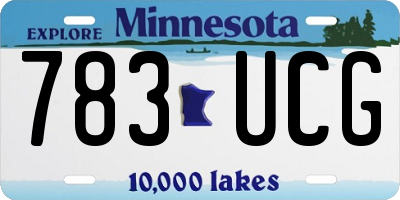 MN license plate 783UCG