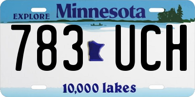 MN license plate 783UCH