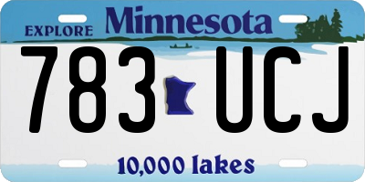 MN license plate 783UCJ