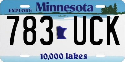 MN license plate 783UCK