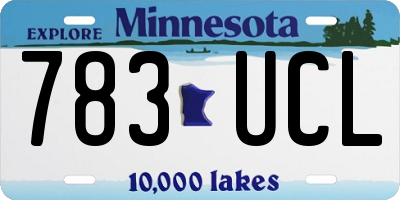 MN license plate 783UCL