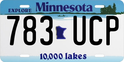 MN license plate 783UCP