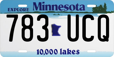 MN license plate 783UCQ