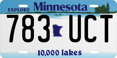 MN license plate 783UCT