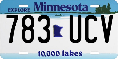 MN license plate 783UCV