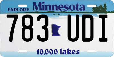 MN license plate 783UDI