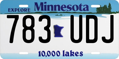 MN license plate 783UDJ