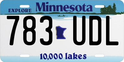 MN license plate 783UDL