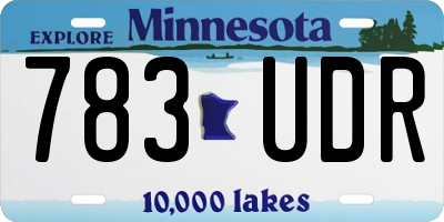 MN license plate 783UDR