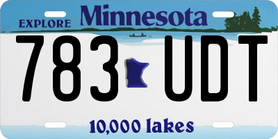 MN license plate 783UDT