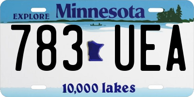 MN license plate 783UEA