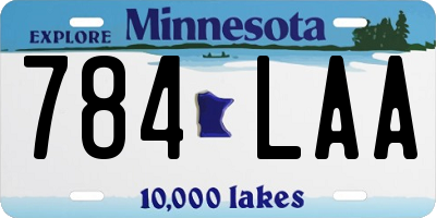 MN license plate 784LAA