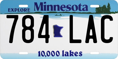 MN license plate 784LAC