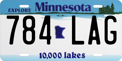 MN license plate 784LAG