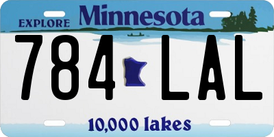 MN license plate 784LAL