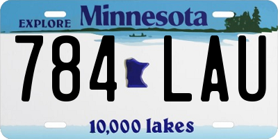 MN license plate 784LAU